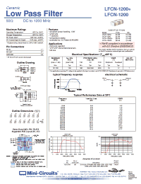 Datasheet LFCN-1200+ manufacturer Mini-Circuits